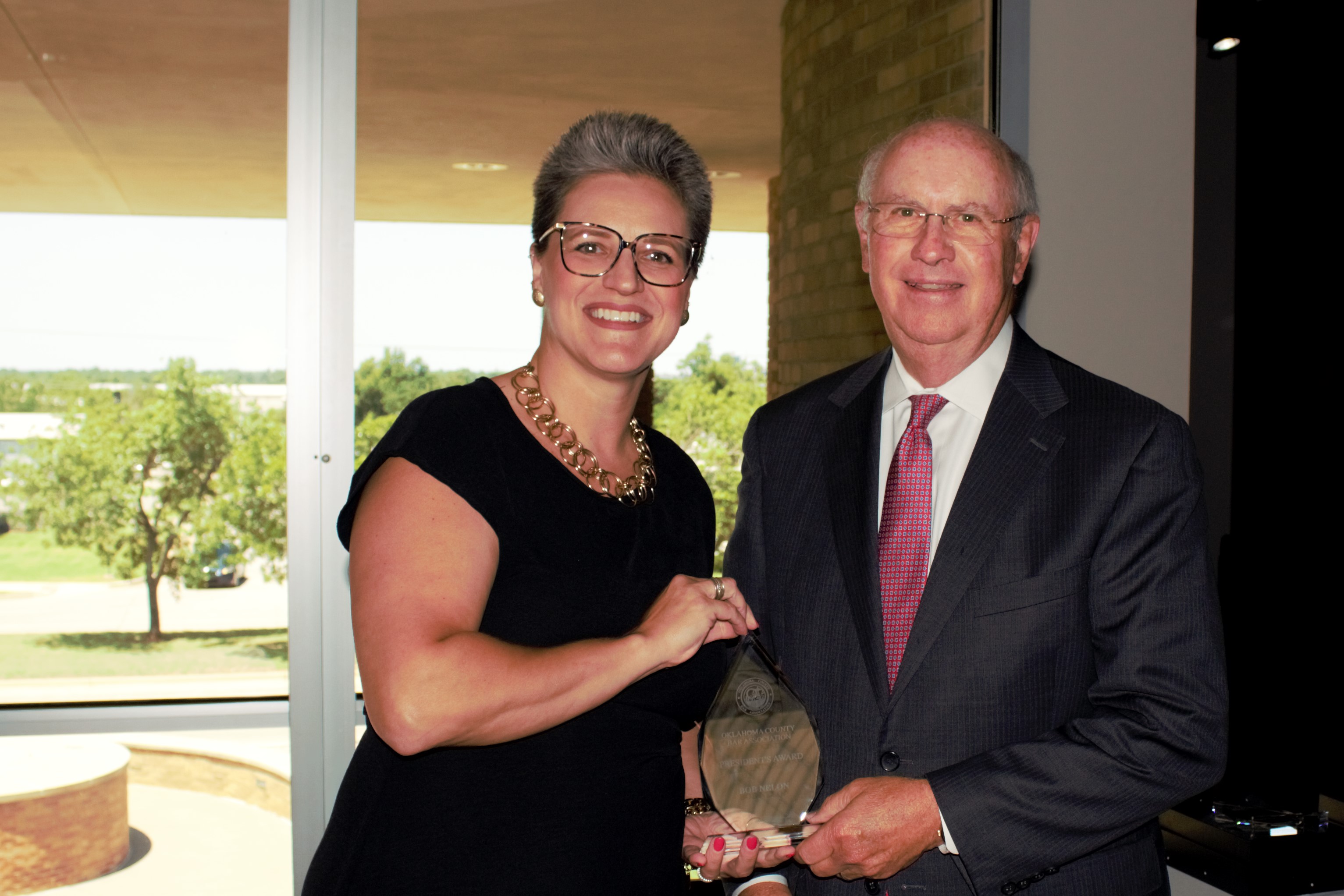 Congratulations to OKC Media and First Amendment Attorney Bob Nelon who received the Oklahoma County Bar Association President’s Special Recognition Award for serving 37 years as Treasurer for the OCBA.
